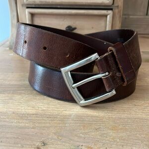 DSTLD Men’s Leather Belt Brown Size 32 Made in USA